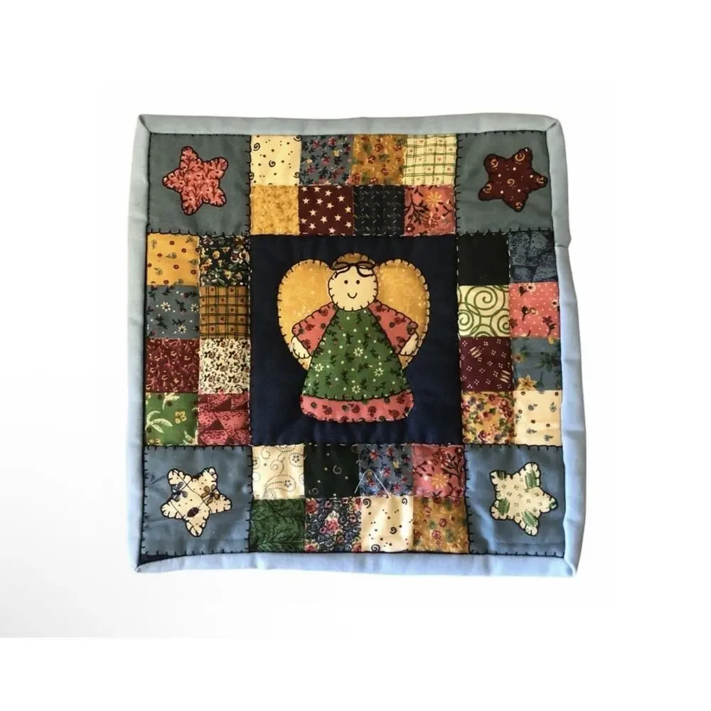 Handmade Quilt Decor Bundle Patchwork Cross Stitch Cottage Farmhouse Mini Quilts
